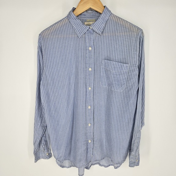 Denim & Supply Ralph Lauren Tops - Denim & Supply Ralph Lauren Blue Womens Button Up Shirt Stripe Lightweight Large